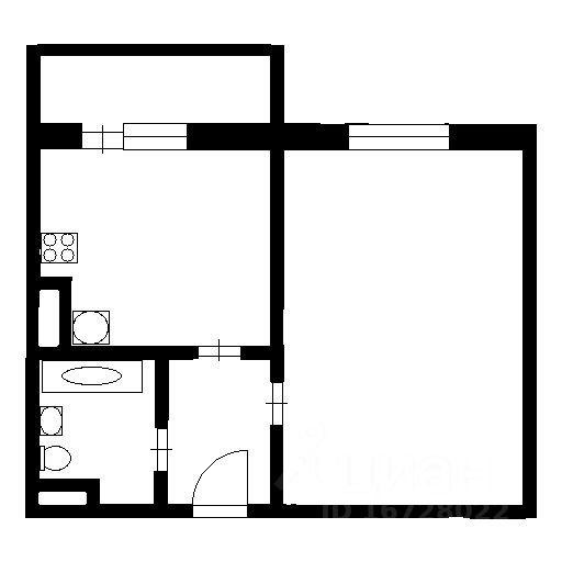 Планировка этой квартиры по данным Циан