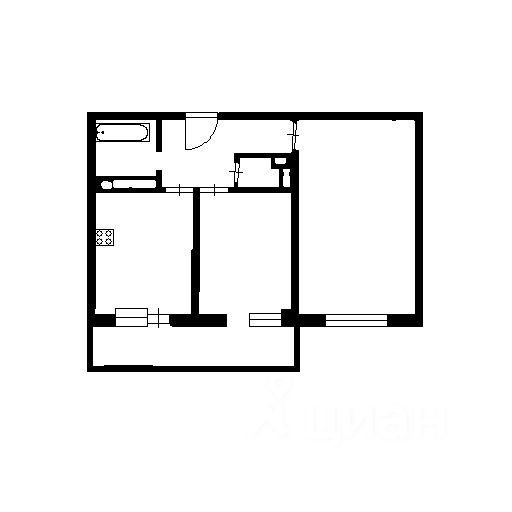 Планировка этой квартиры по данным Циан