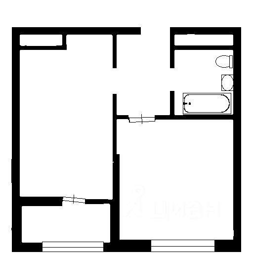 Планировка этой квартиры по данным Циан