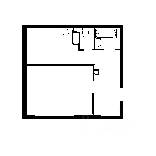 Планировка этой квартиры по данным Циан