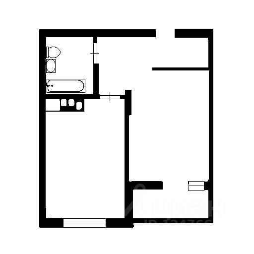 Планировка этой квартиры по данным Циан
