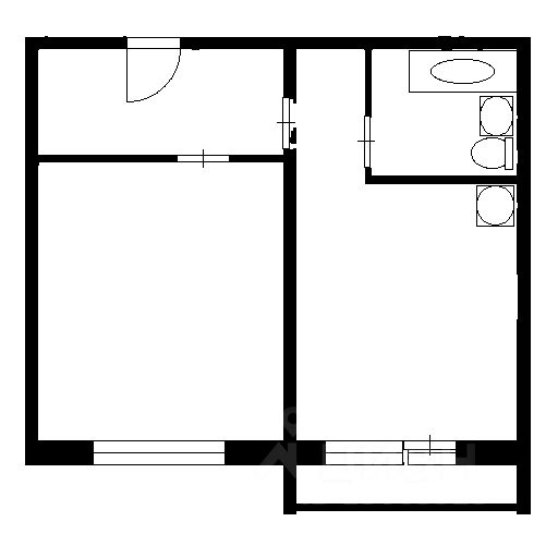 Планировка этой квартиры по данным Циан