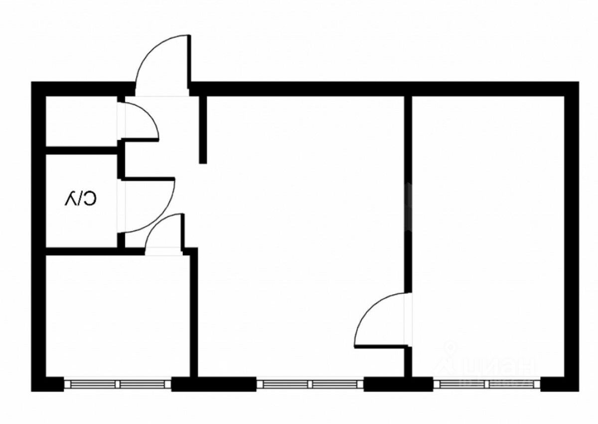 Планировка этой квартиры по данным Циан