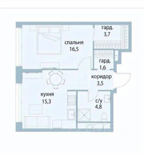 1-комн. кв., р-н Лефортово, Москва