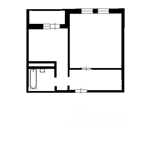 Планировка этой квартиры по данным Циан