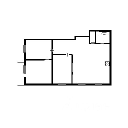 Планировка этой квартиры по данным Циан