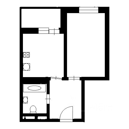 Планировка этой квартиры по данным Циан