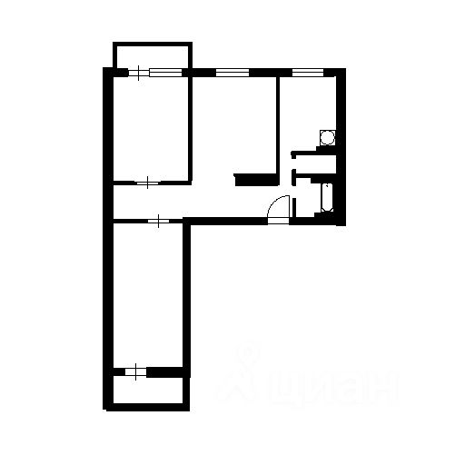 Планировка этой квартиры по данным Циан