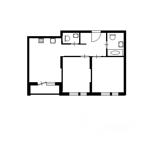 Планировка этой квартиры по данным Циан
