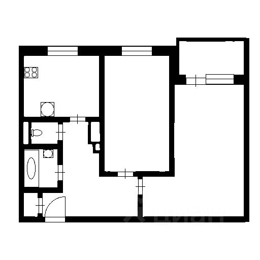 Планировка этой квартиры по данным Циан