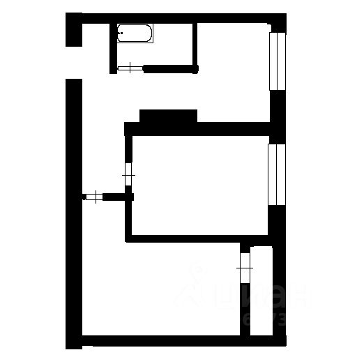 Планировка этой квартиры по данным Циан