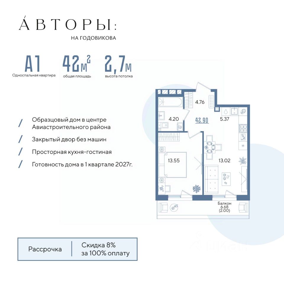 Новостройка, р-н Авиастроительный, Казань
