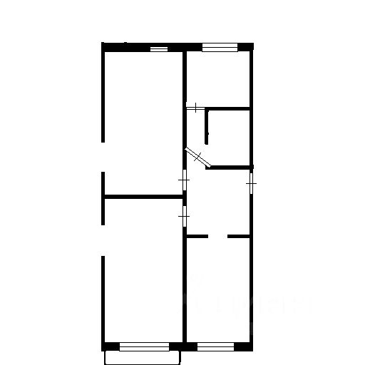 Планировка этой квартиры по данным Циан