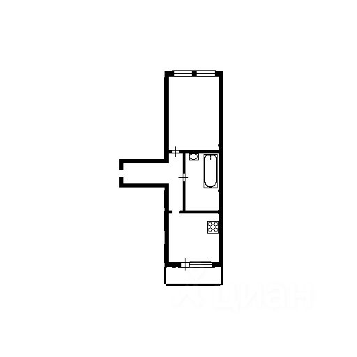 Планировка этой квартиры по данным Циан
