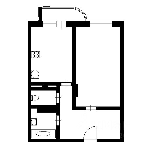 Планировка этой квартиры по данным Циан