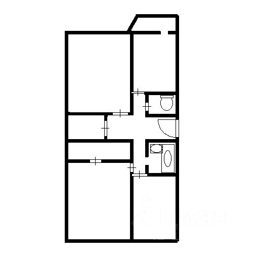 Планировка этой квартиры по данным Циан