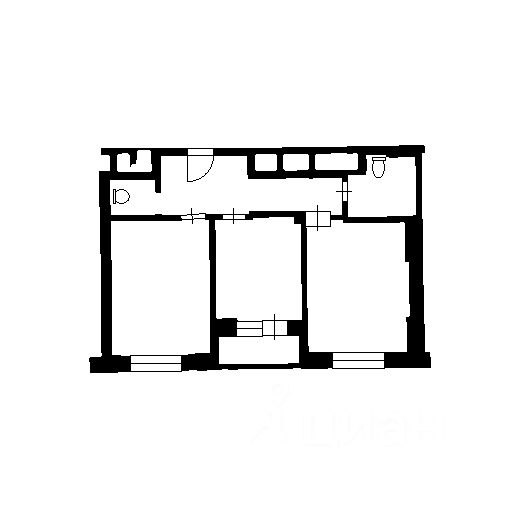 Планировка этой квартиры по данным Циан