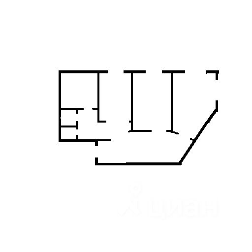 Планировка этой квартиры по данным Циан