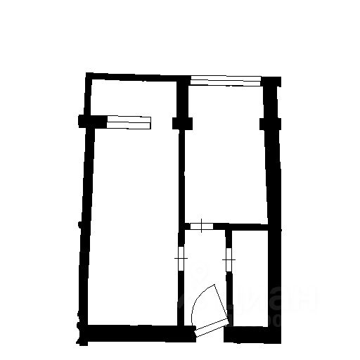 Планировка этой квартиры по данным Циан