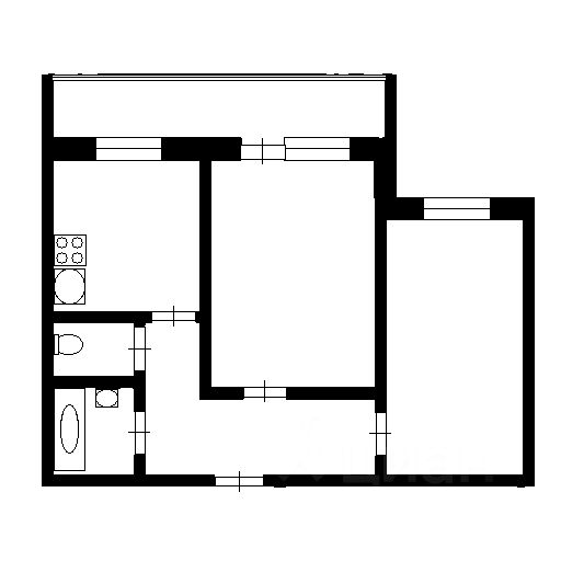 Планировка этой квартиры по данным Циан