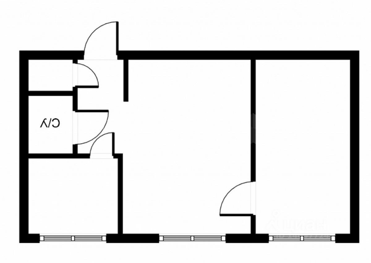Планировка этой квартиры по данным Циан