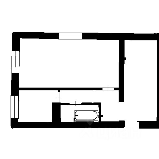 Планировка этой квартиры по данным Циан