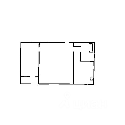 Планировка этой квартиры по данным Циан