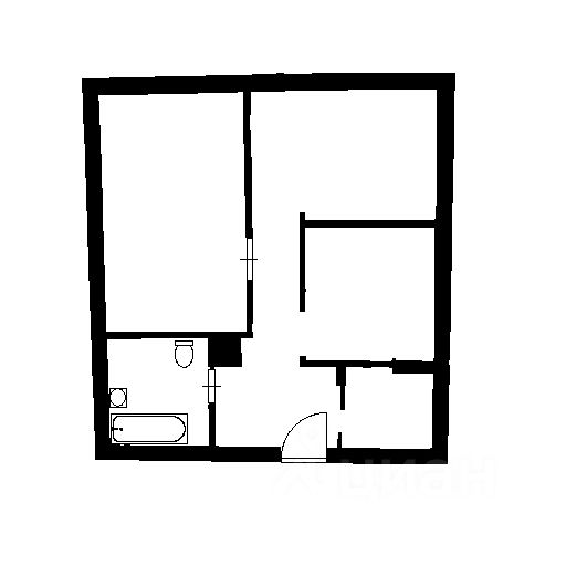 Планировка этой квартиры по данным Циан