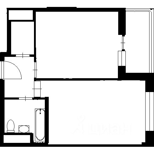 Планировка этой квартиры по данным Циан