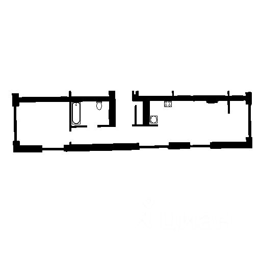 Планировка этой квартиры по данным Циан
