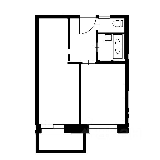 Планировка этой квартиры по данным Циан