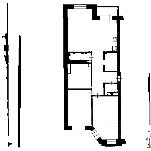 Планировка этой квартиры по данным Циан