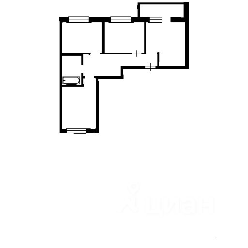 Планировка этой квартиры по данным Циан