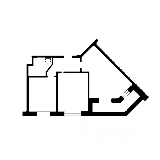 Планировка этой квартиры по данным Циан