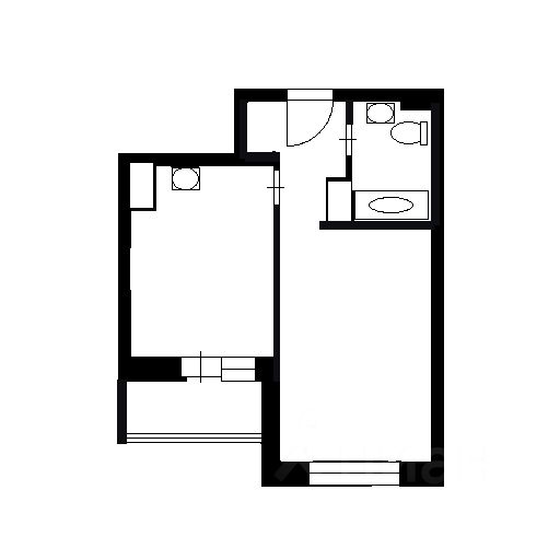 Планировка этой квартиры по данным Циан