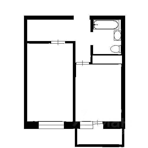 Планировка этой квартиры по данным Циан