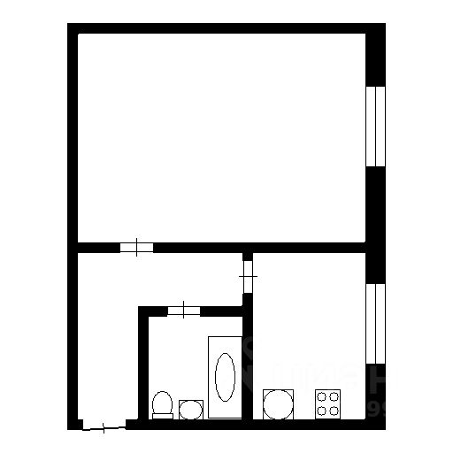 Планировка этой квартиры по данным Циан