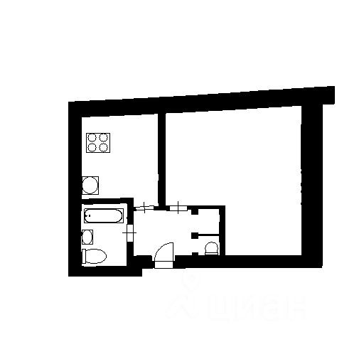 Планировка этой квартиры по данным Циан