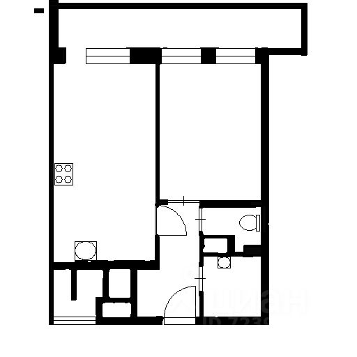 Планировка этой квартиры по данным Циан