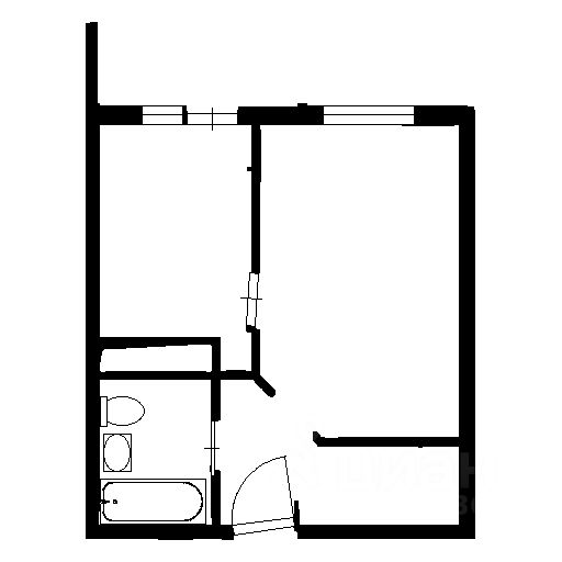 Планировка этой квартиры по данным Циан