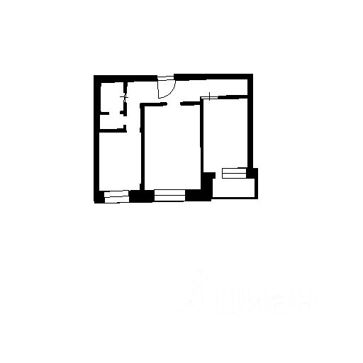 Планировка этой квартиры по данным Циан