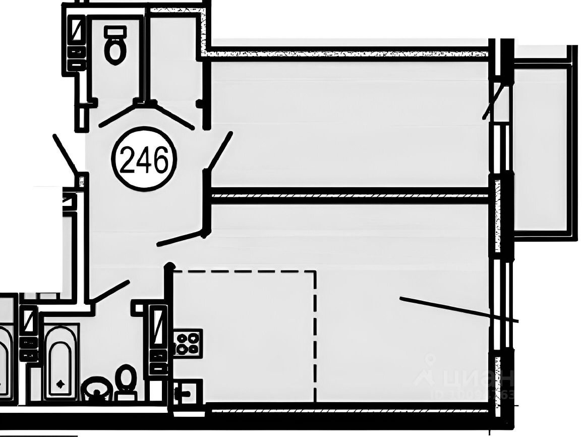 Планировка этой квартиры по данным Циан