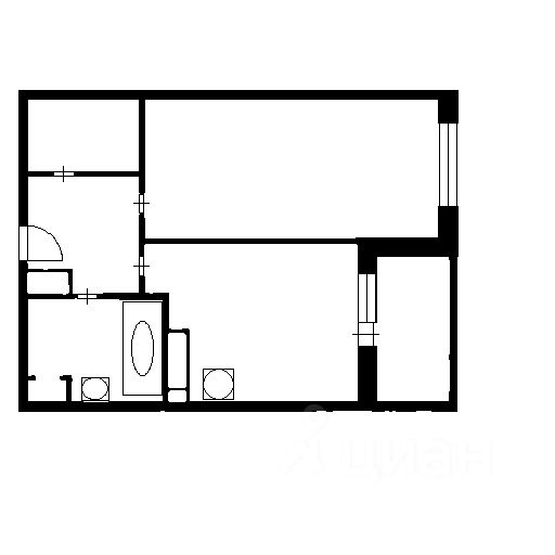 Планировка этой квартиры по данным Циан