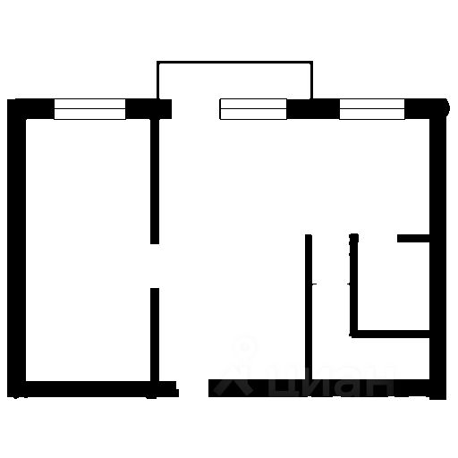 Планировка этой квартиры по данным Циан