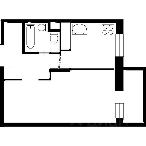 Планировка этой квартиры по данным Циан