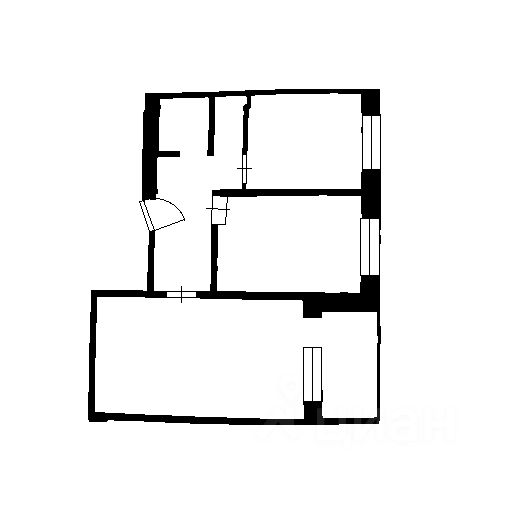 Планировка этой квартиры по данным Циан
