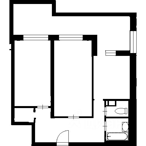 Планировка этой квартиры по данным Циан