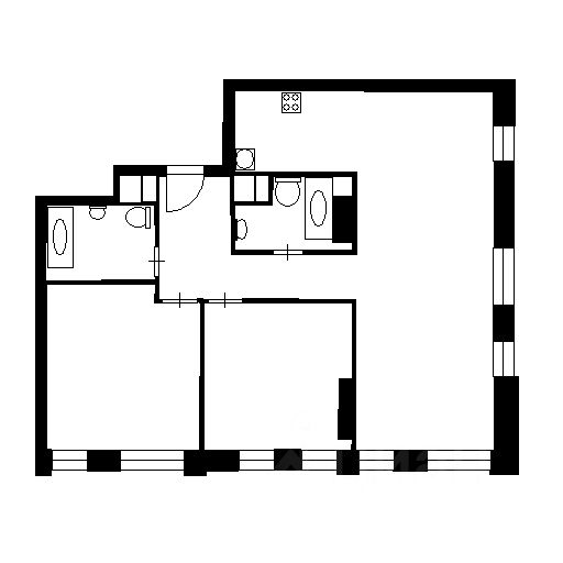 Планировка этой квартиры по данным Циан