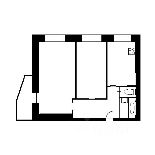 Планировка этой квартиры по данным Циан