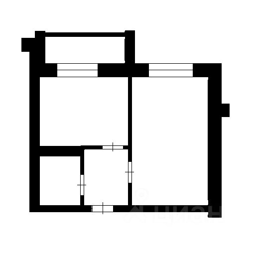 Планировка этой квартиры по данным Циан